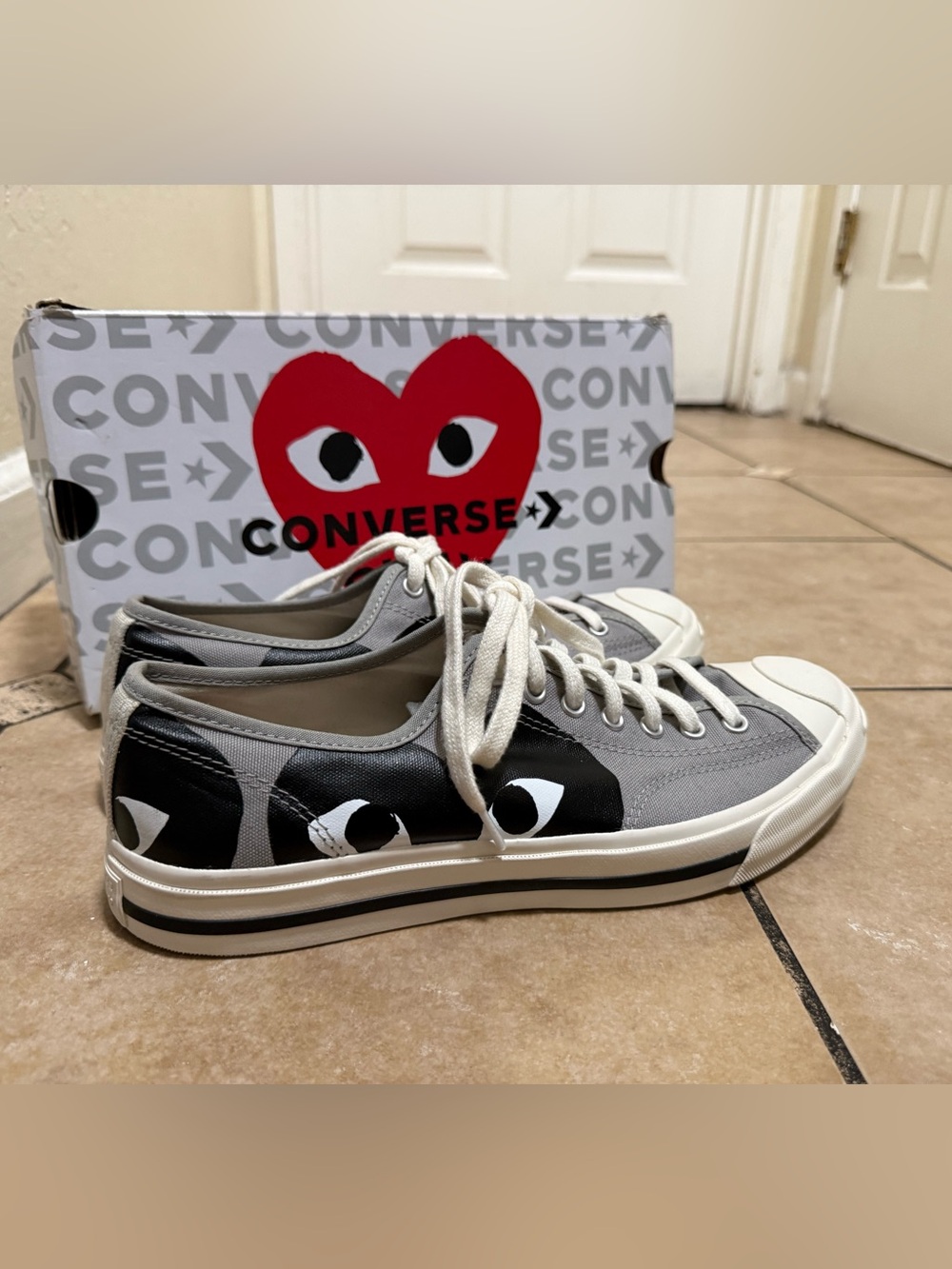 PLAY x Converse Men's Jack Purcell 'Drizzle Black